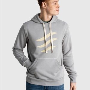 United By Blue Men's Organic Logo Waves Graphic Hoodie - Limestone XL